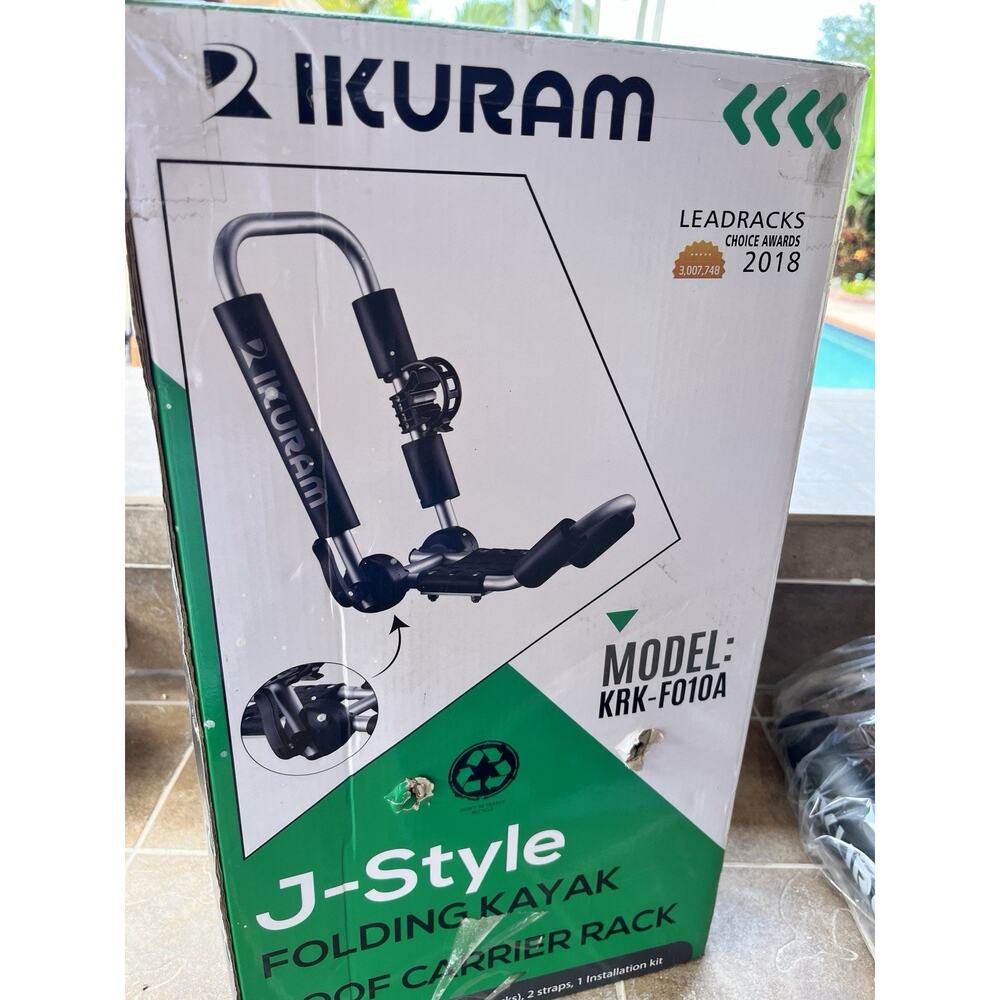 IKURAM J-Style Folding Kayak Roof Carrier Rack KRK-F010A Missing Straps & Manual - Picture 8 of 13